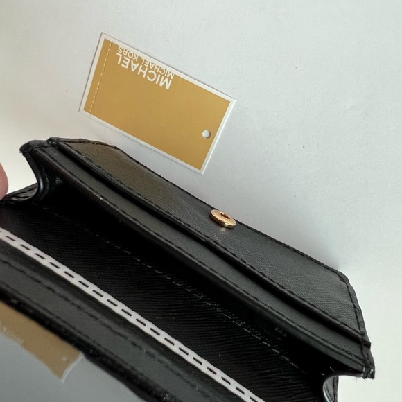 NWT MICHAEL KORS JEST SET CHARM SMALL FLAP ID CARD CASE LEATHER - Picture 10 of 13